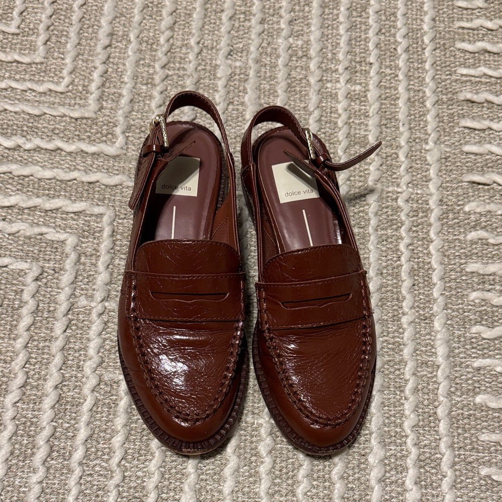 Dolce Vita Rich Brown Leather Loafers